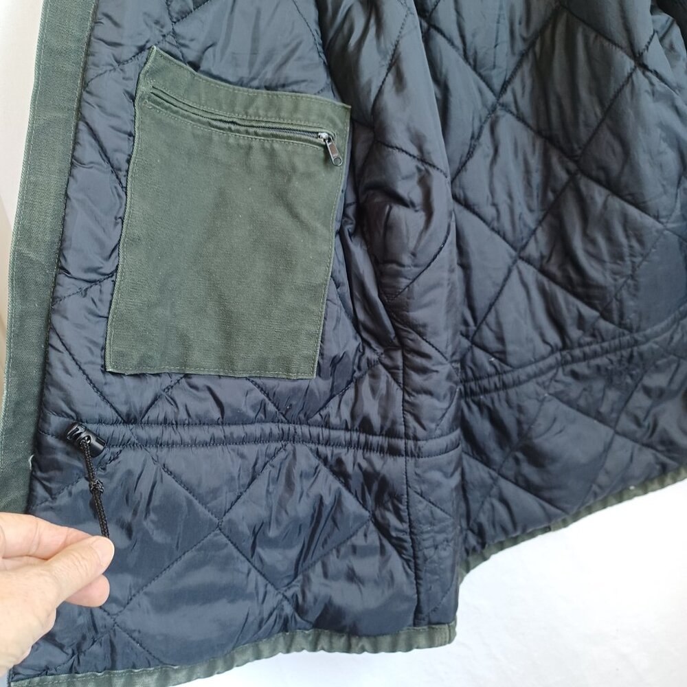 Carhartt Coat Dual Zip Canvas Chore Coat Corduroy Collar Jacket Mens size Medium - Picture 9 of 14